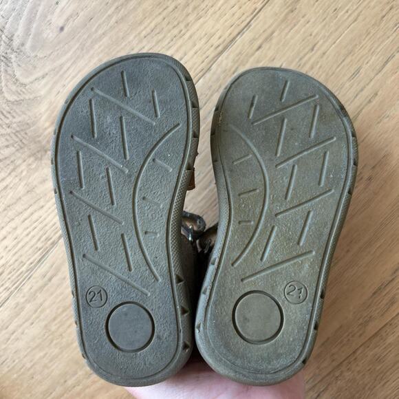 Beige and Pink leather sandals for toddlers - Picture 5 of 5